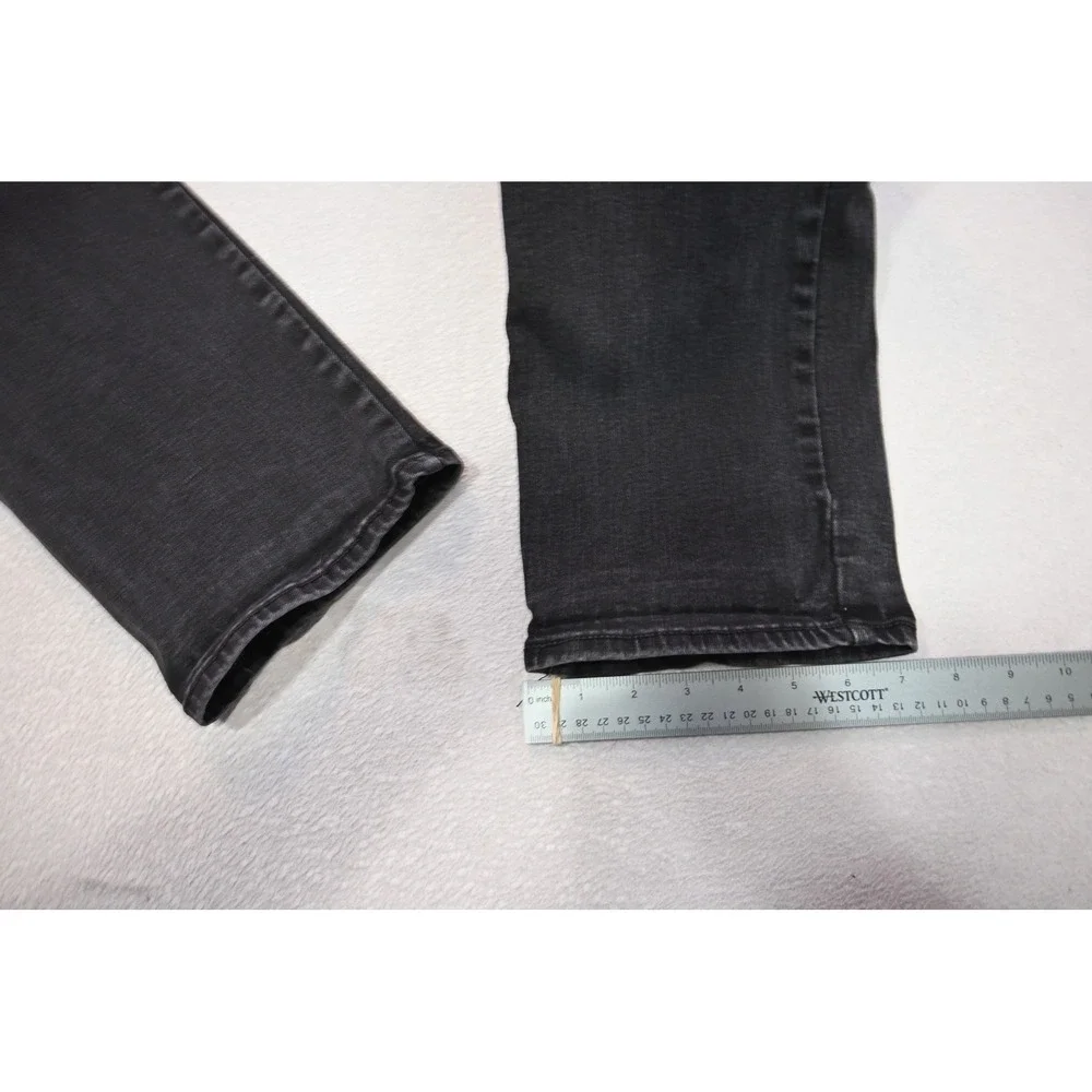 Lucky Brand 410 Athletic Straight Jeans Mens 40x32 Black Denim Excellent